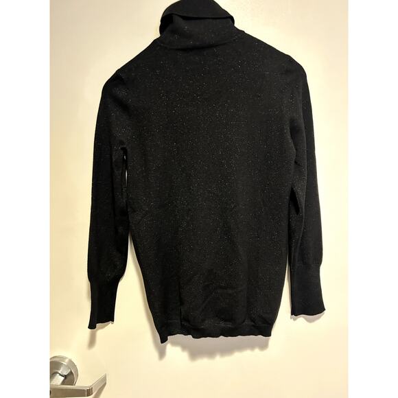 Chico's Lurex Black Shimmer Turtleneck Size 0 - Picture 6 of 12